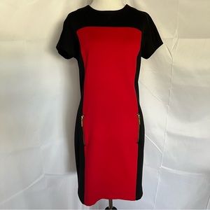 MICHAEL Michael Kors Red and Black Mini Dress